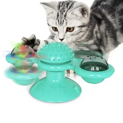 Funny Pet Products for Dropshipping, Interactive Balance Car Cat Chasing Toy With Catnip, Tumbler Swing Toys for Cats Kitten