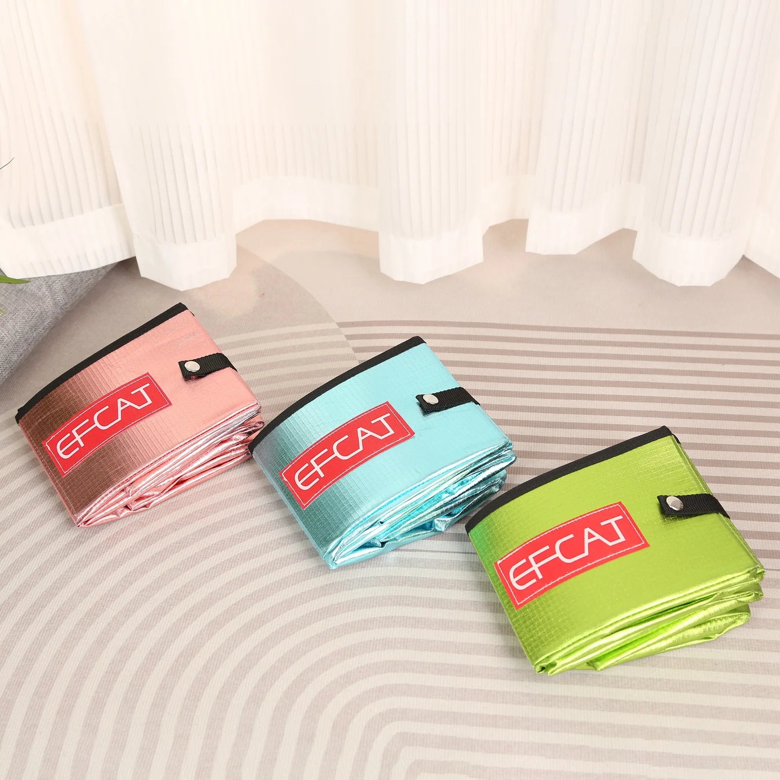 EFCAT Portable Cat Simple Litter Box With Cover Foldable Waterproof Large Size Outdoor Pet Kitten Travel Toilet