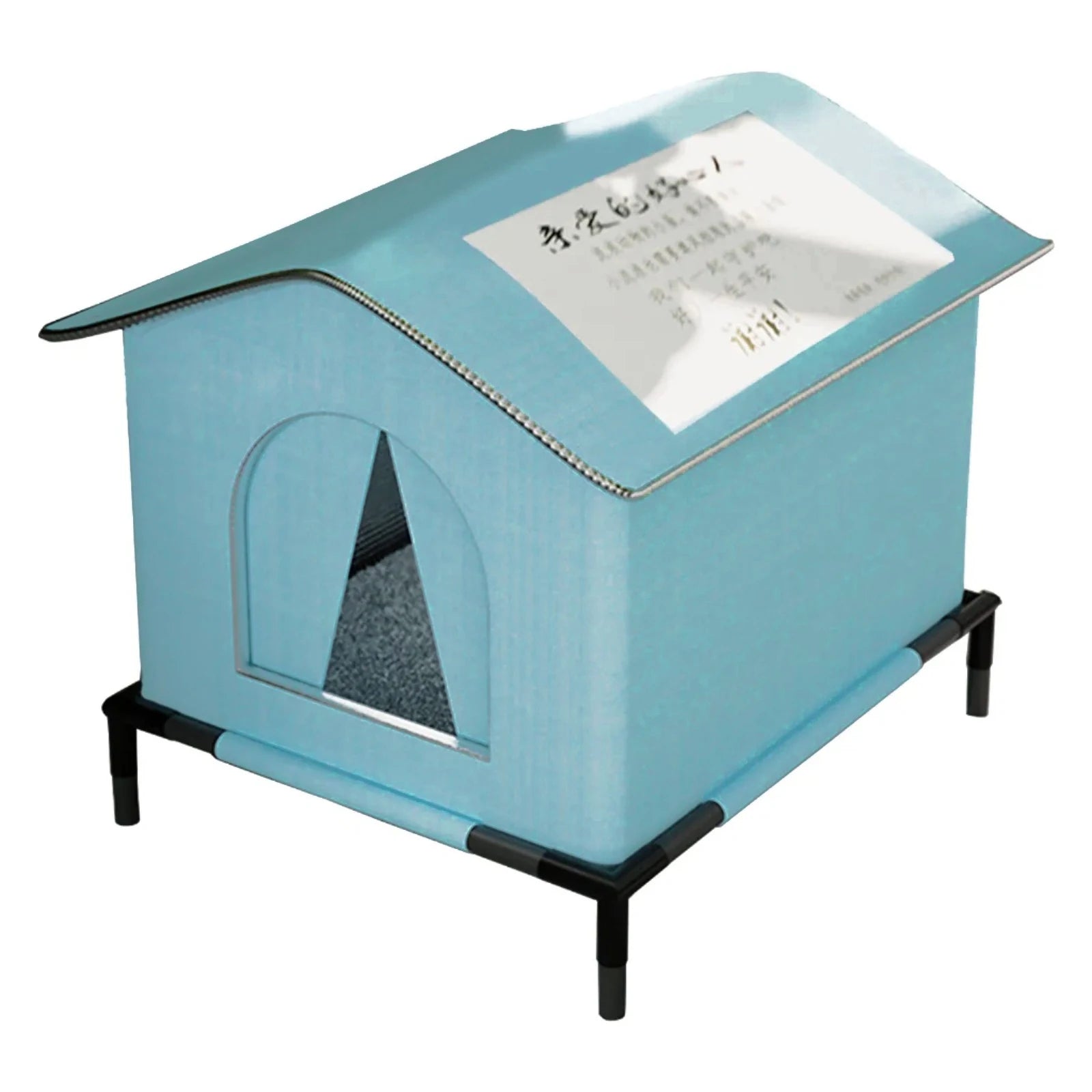 Four Seasons Cat House Outdoor Waterproof Pet Shelter for Cold Weather Stray Cats Dogs Thermal Insulated Windproof Design