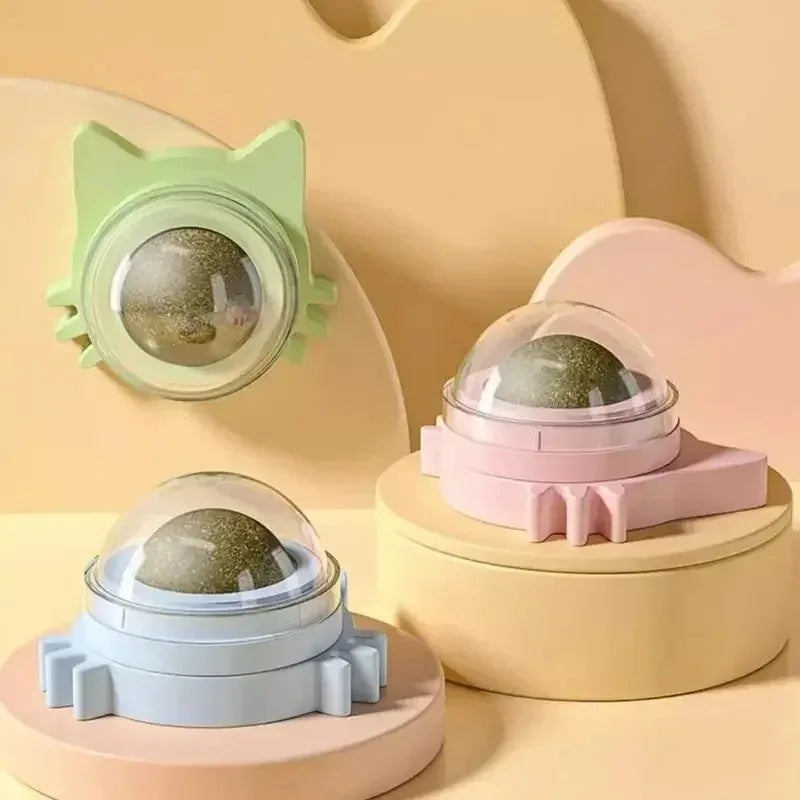 Catnip Balls Funny Lickable Dental Chew Toys for Kittens Interactive Teeth Cleaning Small Medium Cats Multi Color Pet Supplies