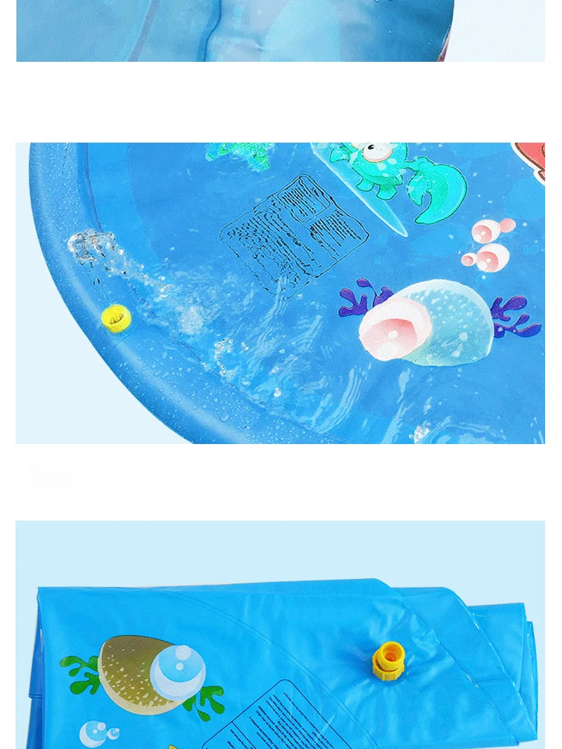 100/170cm Children's Pet Inflatable Water Spray Pad Outdoor Game Dog Interactive Water Spray Toy Outdoor Lawn Water Play Pad