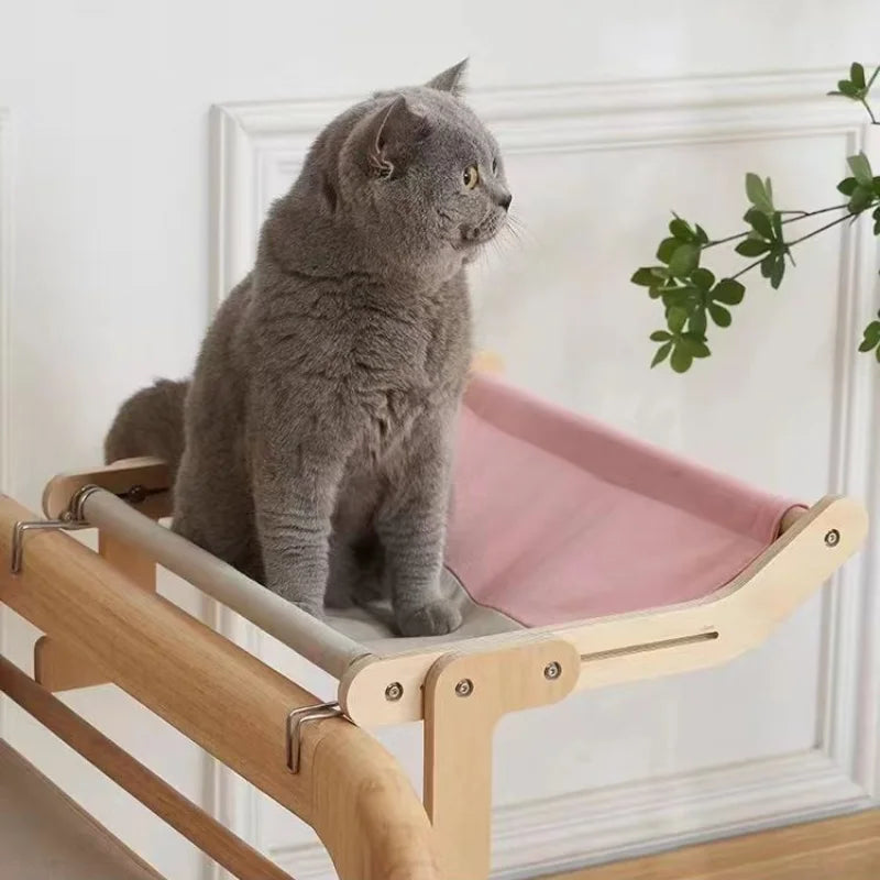 Cat Suspension Hammock Portable Detachable Comfortable Cats Sunroom Seat Cat Climbing Frame Pet Accessories Easy To Wash Cat Bed