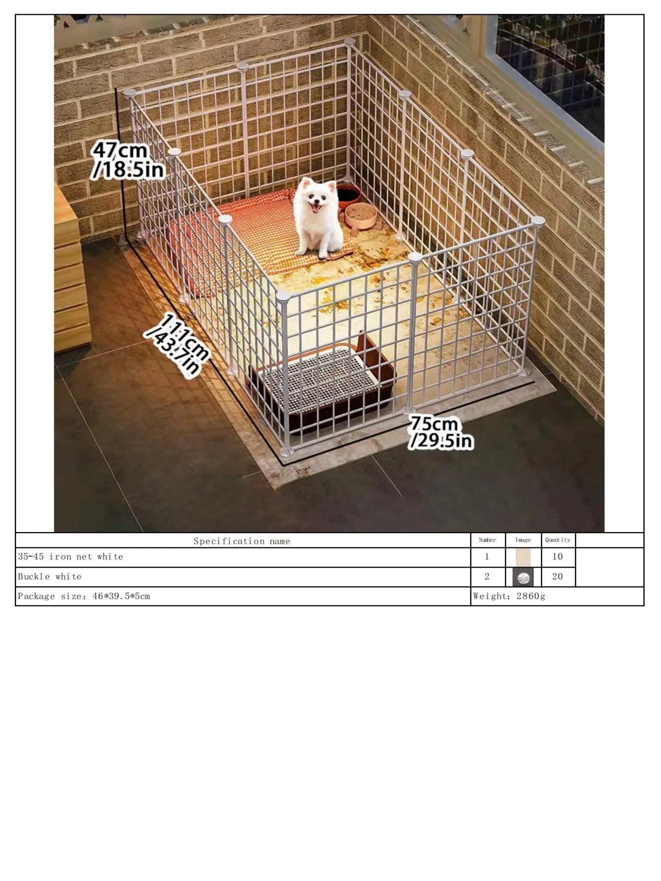 Dog Fence Type Home Indoor Pet Fence Teddy Bichon Corgi Chihuahua Small Size Dogs Gate Dog Cage