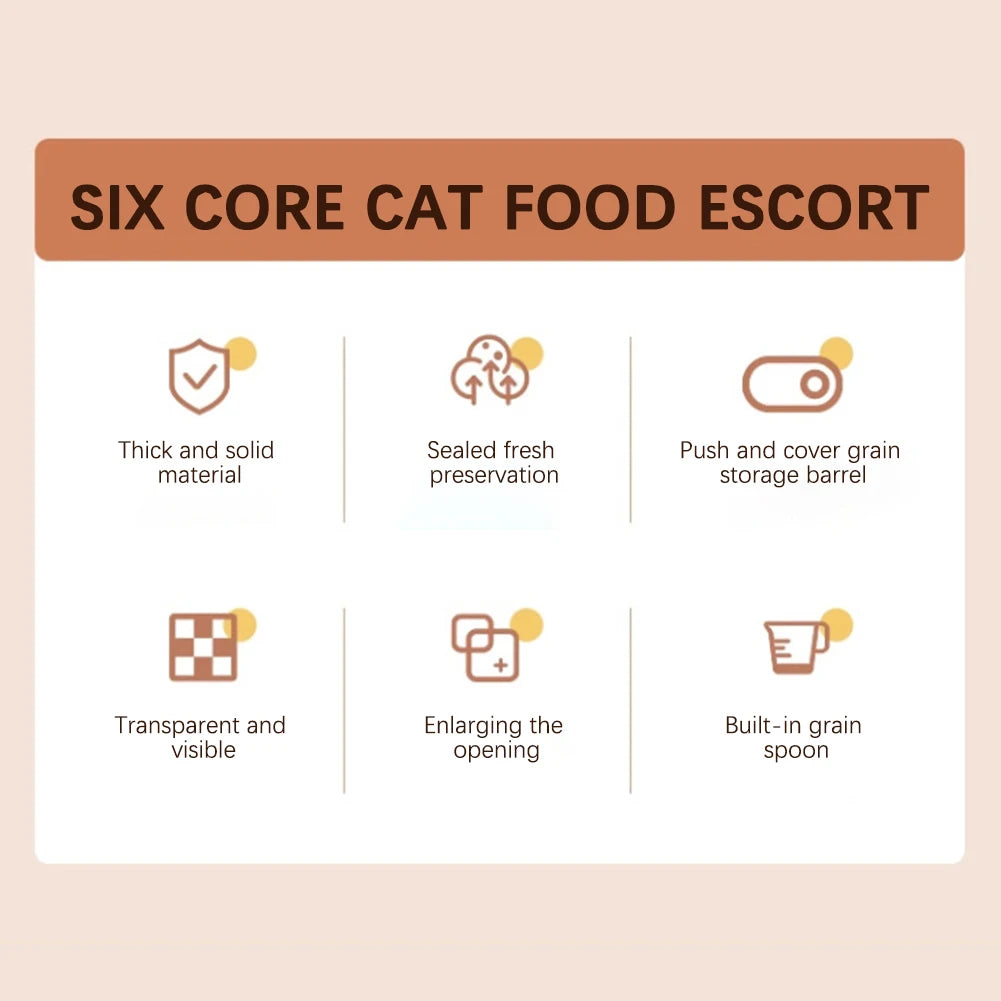 Dog Food Storage Container 5/10/15L Large Capacity Transparent Pet Food Bucket Box Moisture Proof Dog Cat Dry Food Bin