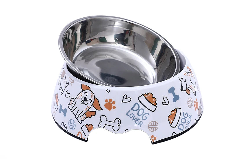 HOOPET Stainless Steel Pet Bowl Cat Feeder Drinker Supplies Kitten Puppy Food Feeding Water Drinking Bowls Pet Accessories