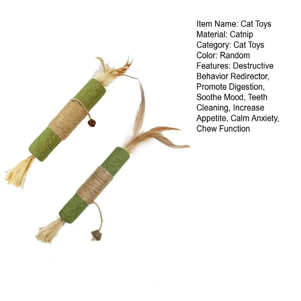 Catnip Cat Toy Cat Dental Health Chew Toy Natural Catnip Silvervine Chew Sticks for Cats Dental Care Anxiety Relief Appetite