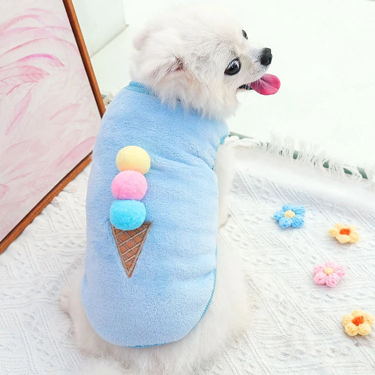 Cute Dog Clothes Winter For Small Medium Dogs Cat Soft Fleece Warm Dog Coat Jacket For Puppy Chihuahua Yorkies Pets Sweater Vest