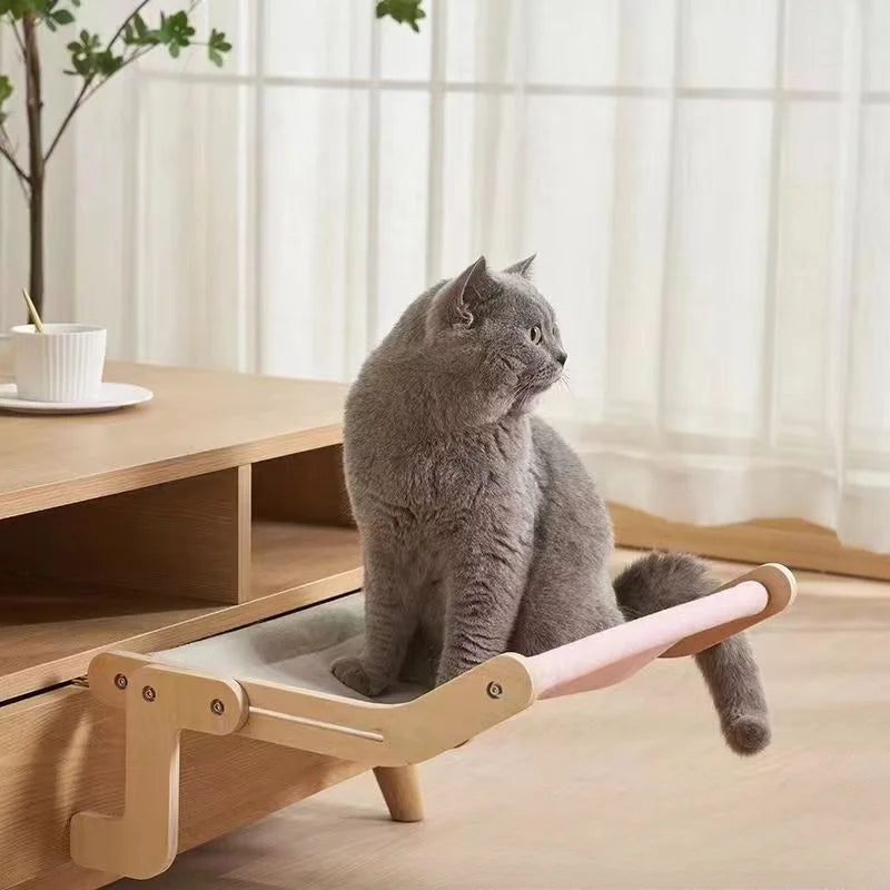 Cat Suspension Hammock Portable Detachable Comfortable Cats Sunroom Seat Cat Climbing Frame Pet Accessories Easy To Wash Cat Bed