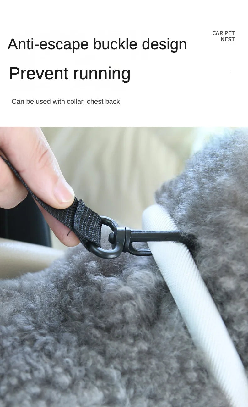 Dog Carrier Car Central Control Pet Safety Seat Dog House Cushion Pet Car Supplies Cat Mat Dog Car Seat Dog Nest PU Leather