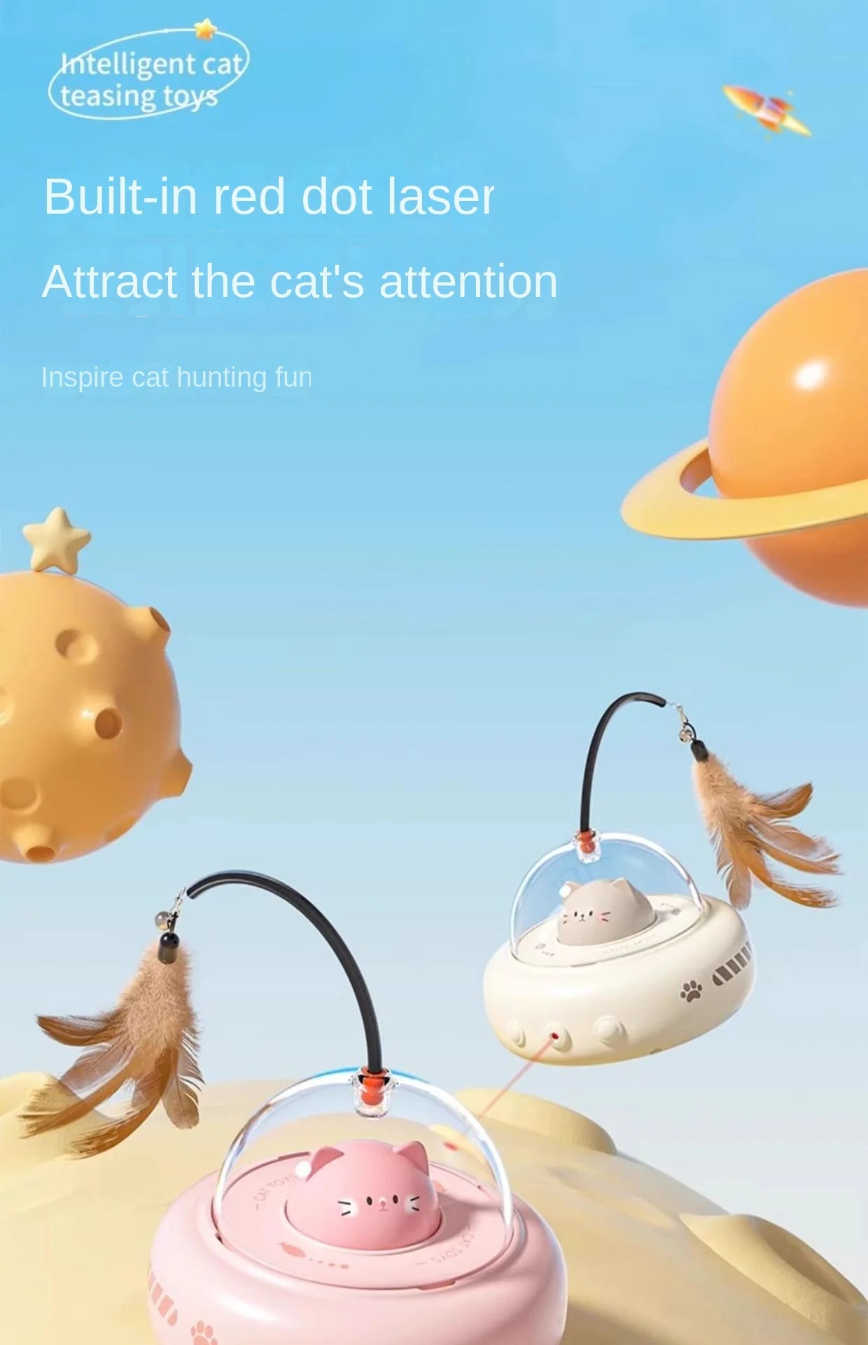 3-in-1 Automatic Intelligent Pet Teaser Toy – Interactive Cat & Dog Toy for Indoor Fun & Engagement