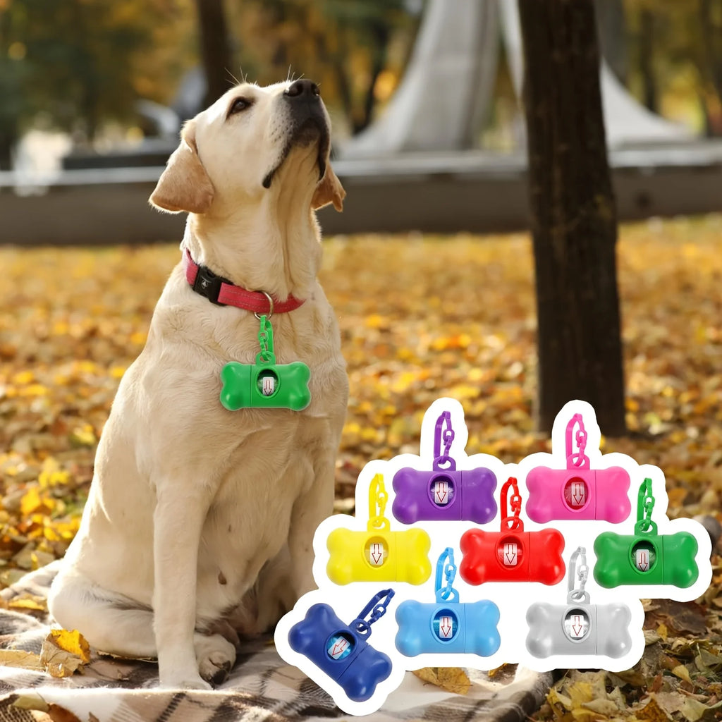 (Bone-Shaped) Dog Poop Bag Holders  Dog Waste Bags. Stylish And Portable, Perfect for Walking,