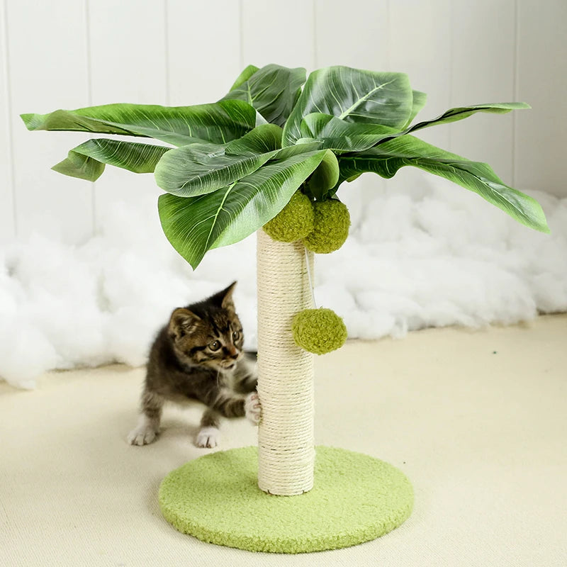 Cat Scratching Post with Dangling Balls For Kitten Cute Palm Tree Cat Scratching Posts Indoor Sisal Rope Cats Posts Pet Products