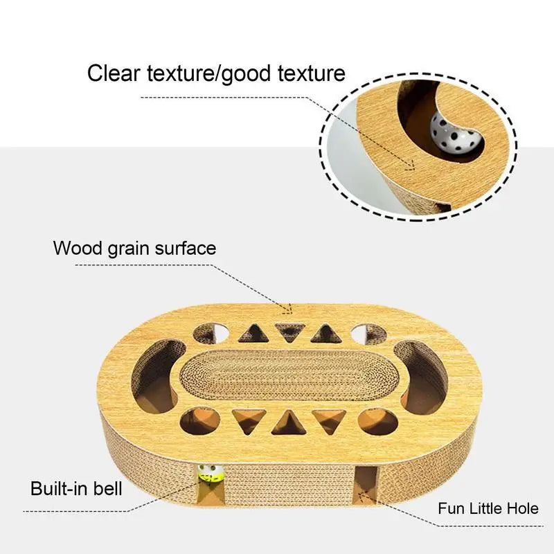 Cat Scratching Board Corrugated Game Box For Indoor Cats Cardboard Scratcher Pad In Double-Sided Design For Relieves Boredom