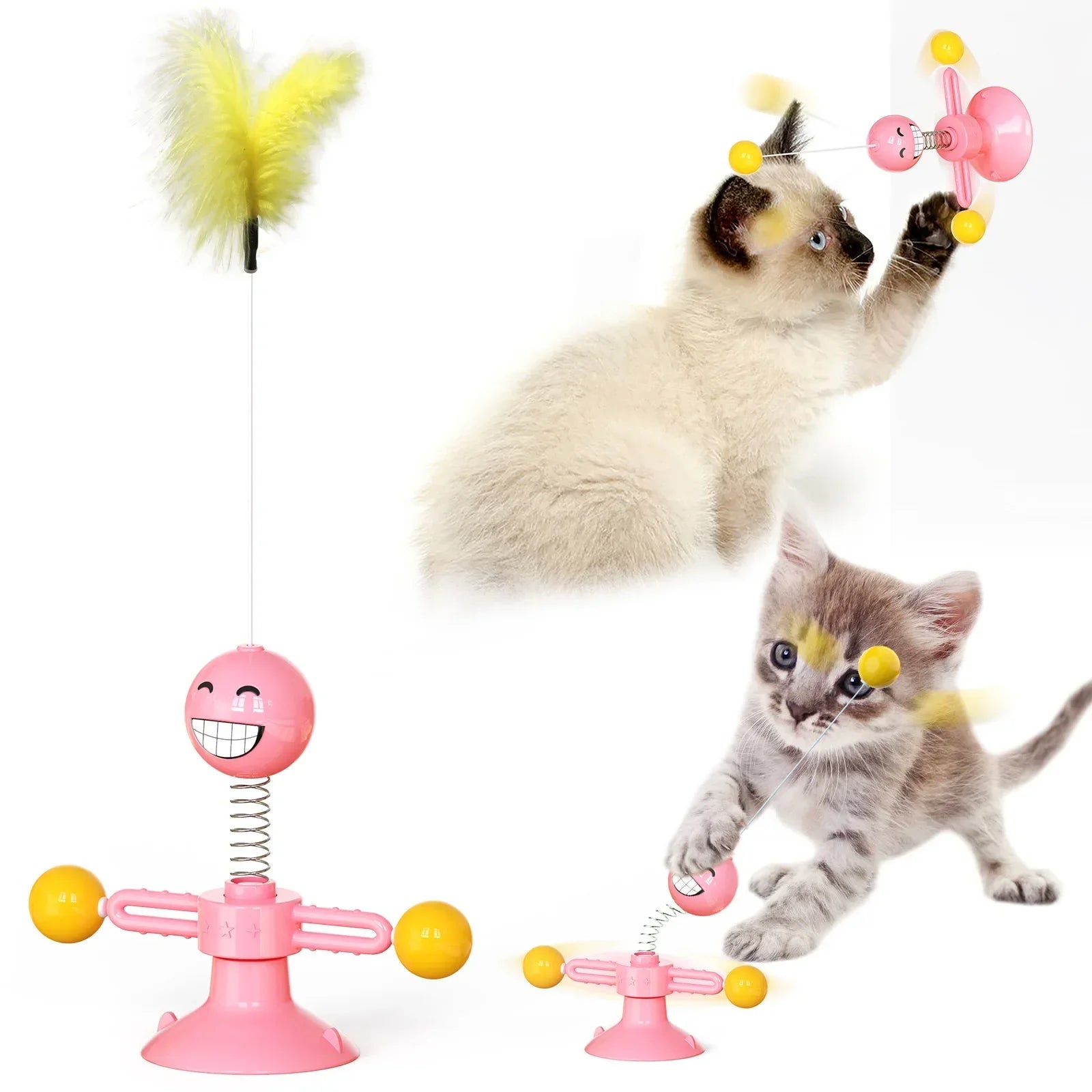 Funny Pet Products for Dropshipping, Interactive Balance Car Cat Chasing Toy With Catnip, Tumbler Swing Toys for Cats Kitten