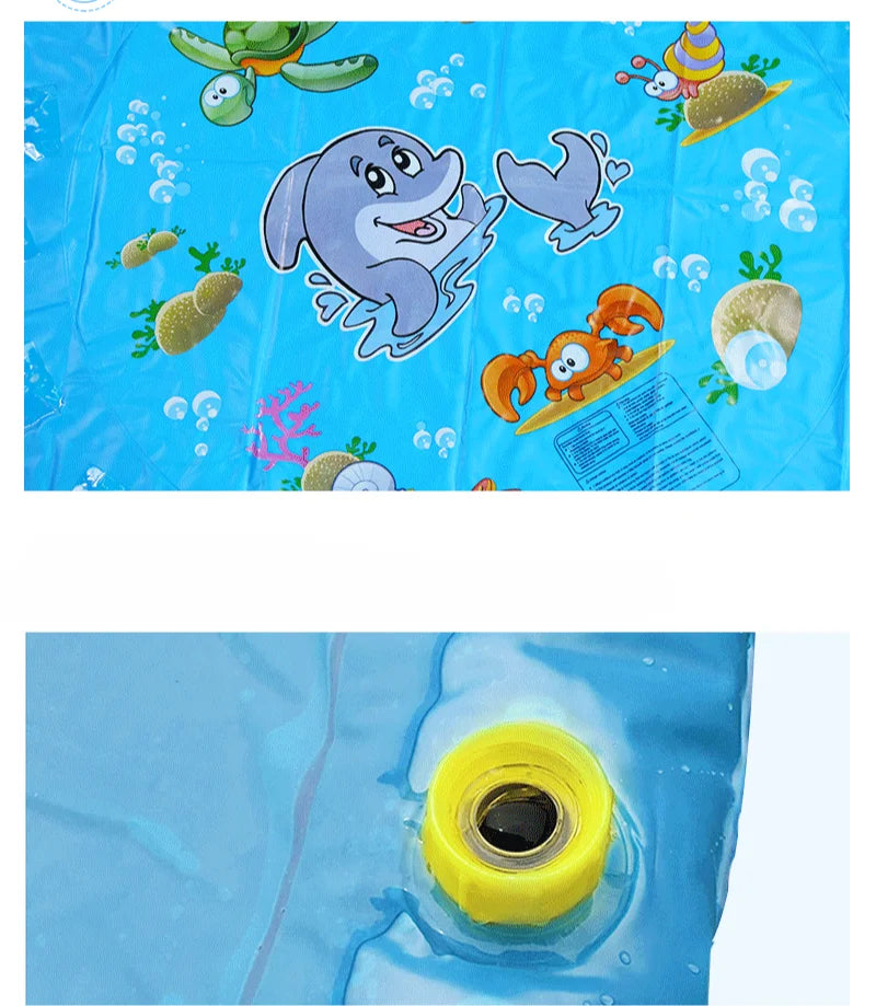 100/170cm Children's Pet Inflatable Water Spray Pad Outdoor Game Dog Interactive Water Spray Toy Outdoor Lawn Water Play Pad