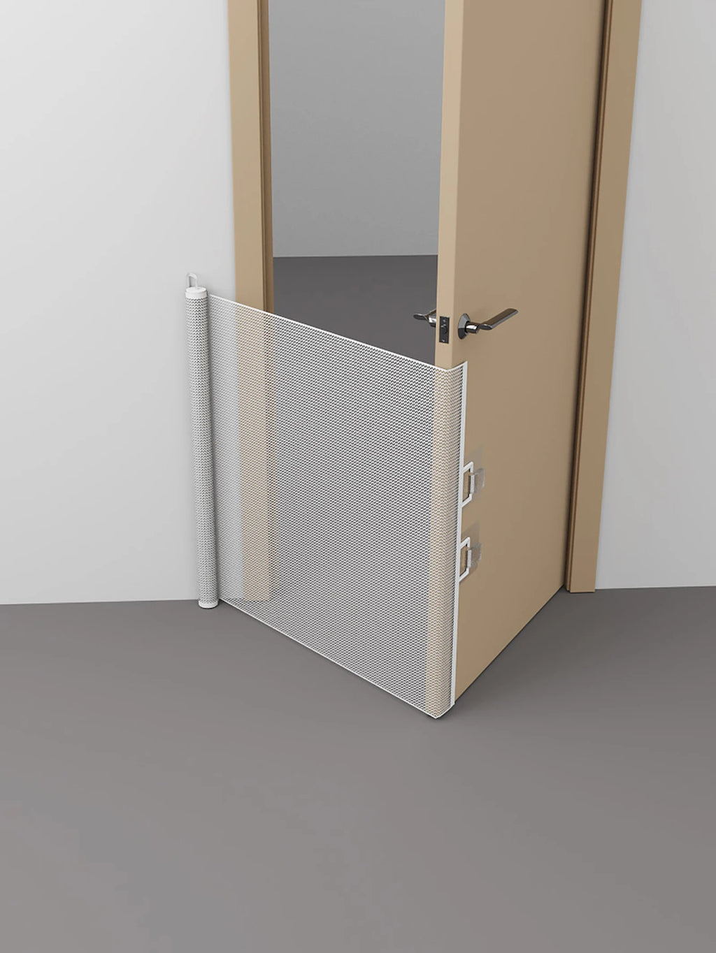 2025 Hot Retractable Pet Gate - Anti-Escape Reinforced Mesh, No-Drill Safety Barrier for Puppies/Kittens, Stairs/Hallway/Balcony