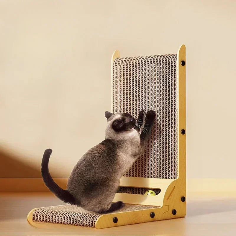 Cat Scratching Board L-shaped Detachable Wooden Wear Resistant and Scratch Resistant Grinding Claw Toy Furniture Protector CAT