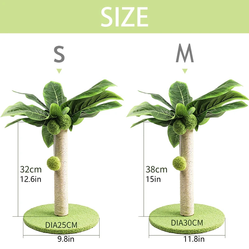 Cat Scratching Post with Dangling Balls For Kitten Cute Palm Tree Cat Scratching Posts Indoor Sisal Rope Cats Posts Pet Products