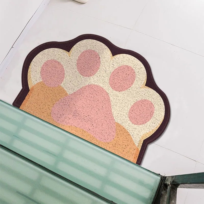 Cute Cat Litter Mat Litter Box Mat Litter Trapping Mat Soft on Kitty Paws Anti Slip Pet Accessories Door Floor mats Bathroom Mat