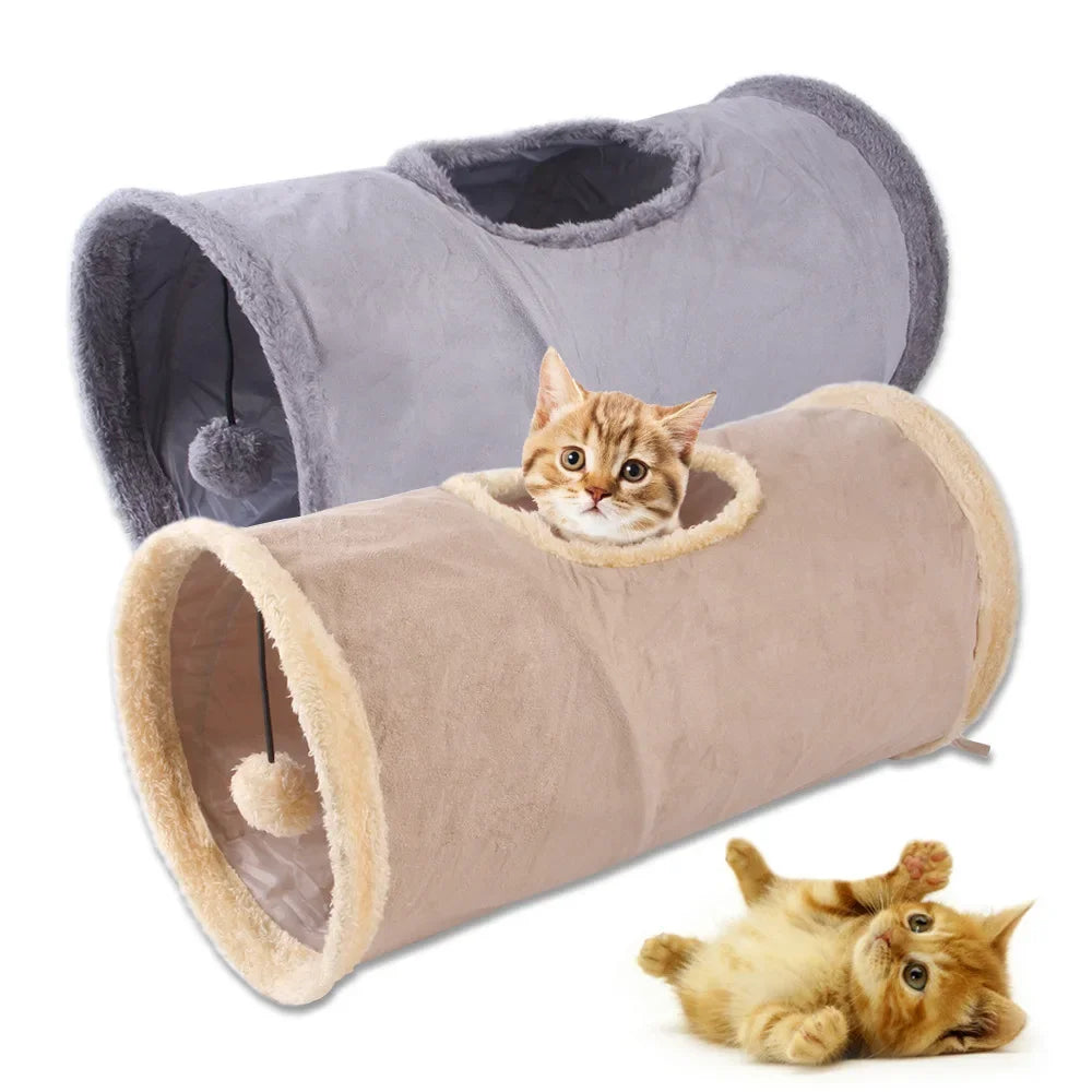 Pet Supplies Cat Tunnel Can Receive Folding Suede Cat Tunnel Cat Toy Drill Bucket. Pet Toys  Cats Toys  Pet Supplies