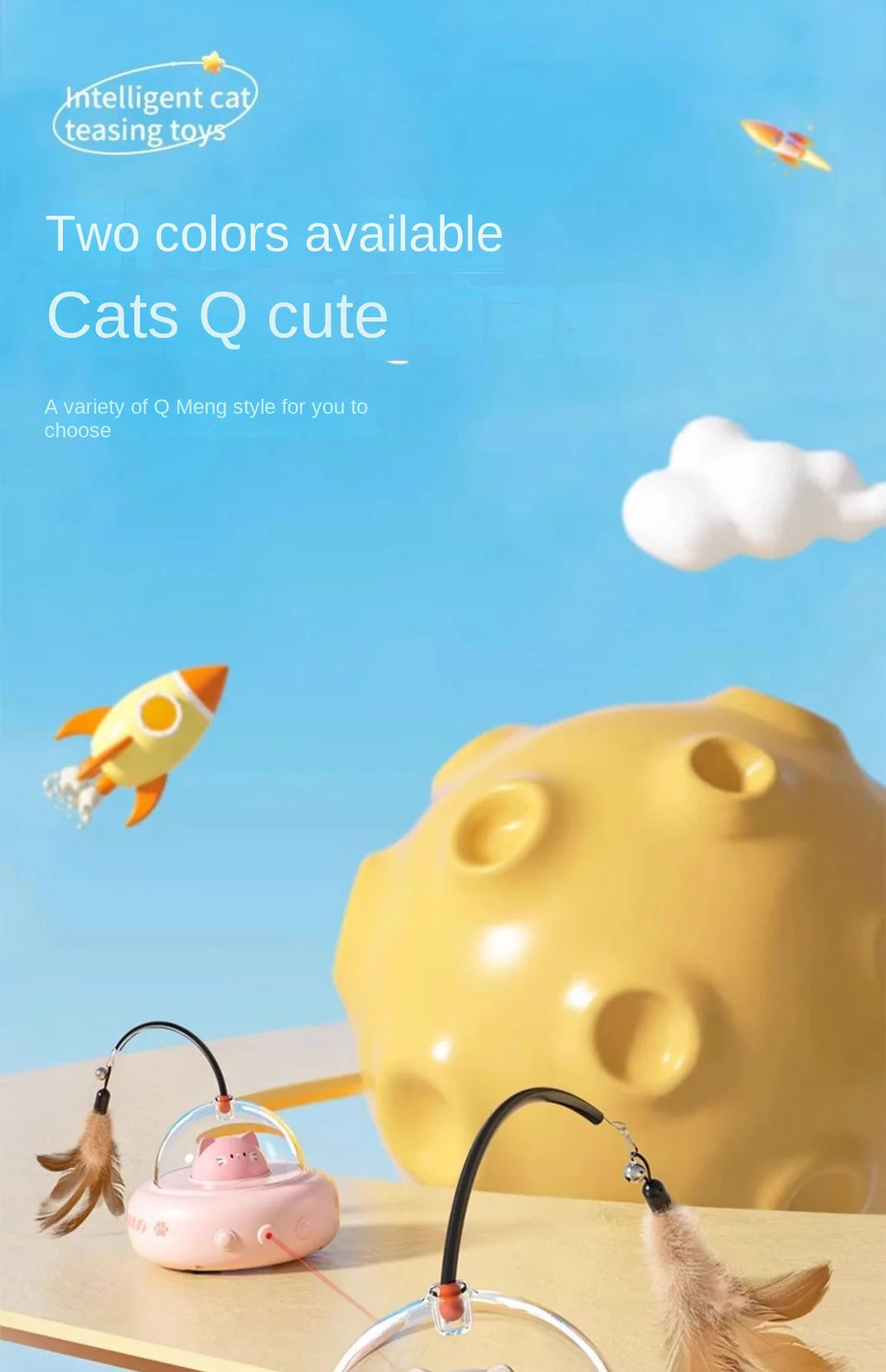 3-in-1 Automatic Intelligent Pet Teaser Toy – Interactive Cat & Dog Toy for Indoor Fun & Engagement