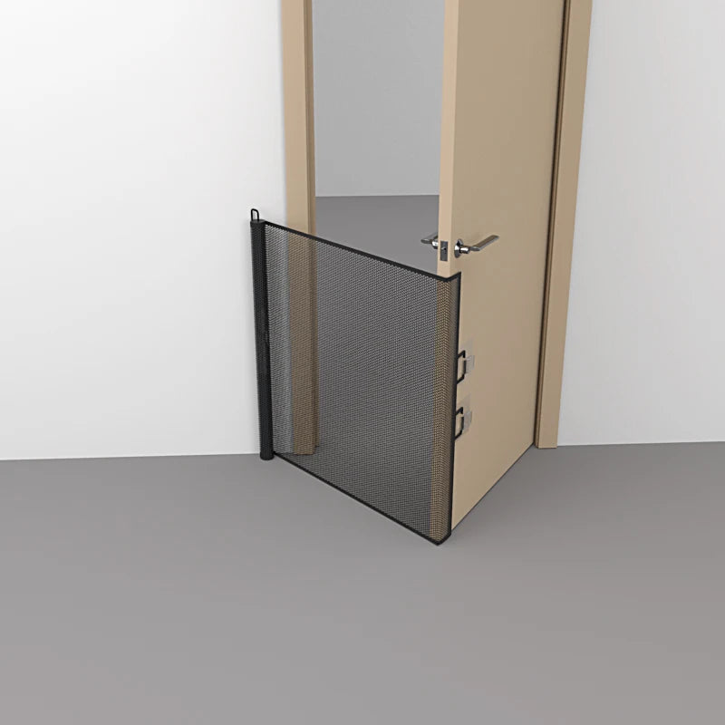 2025 Hot Retractable Pet Gate - Anti-Escape Reinforced Mesh, No-Drill Safety Barrier for Puppies/Kittens, Stairs/Hallway/Balcony