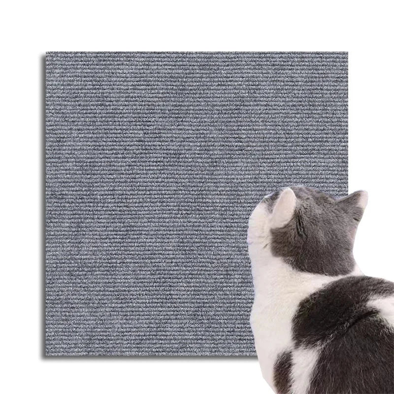 Cat Scratching Mat DIY Self-Adhesive Trimmable Carpet Cat Scratching Post Carpet for Anti-scratching Sofa Furniture Protection