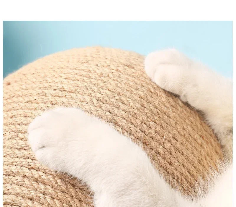 Cat Scratching Ball Wood Stand Pet Furniture Sisal Rope Ball Toys Kitten Climbing Scratcher Grinding Paws Scraper Accessories