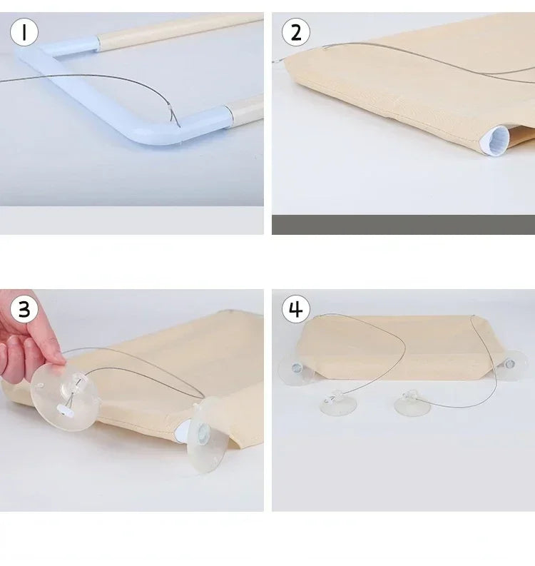 Hanging Cat Bed Pet Cat Hammock Aerial Cats Bed House Kitten Climbing Frame Sunny Window Seat Nest Bearing 20kg Pet Accessories