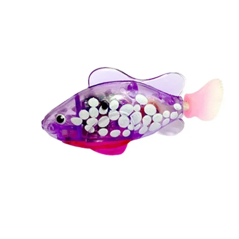 Cat Toy LED Inductive Interactive Swimming Robot Fish Toys Glowing Electric Fishs Stimulate Kitten Hunting Instinct Pet Products