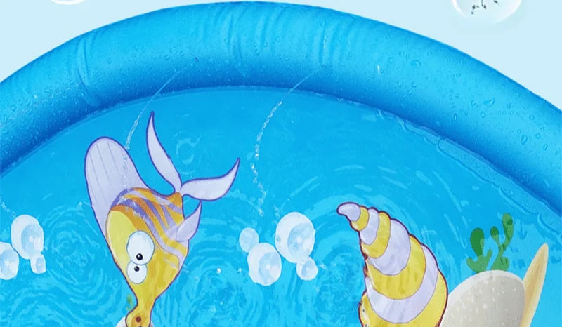 100/170cm Children's Pet Inflatable Water Spray Pad Outdoor Game Dog Interactive Water Spray Toy Outdoor Lawn Water Play Pad