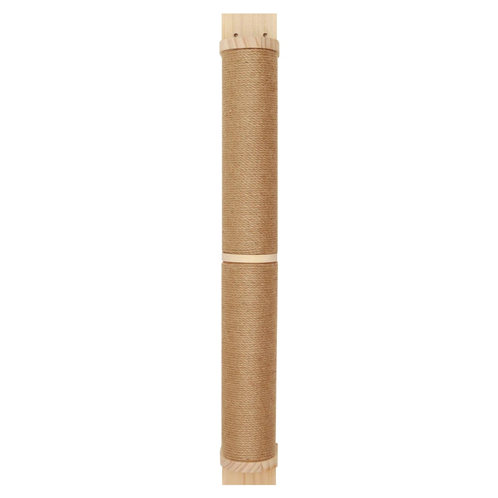 Cat Scratching Post Wall Furniture Wood Wall Mounted Kitten Scratcher Tree Tower Toys Thicker Column for Indoor Cats Accessories
