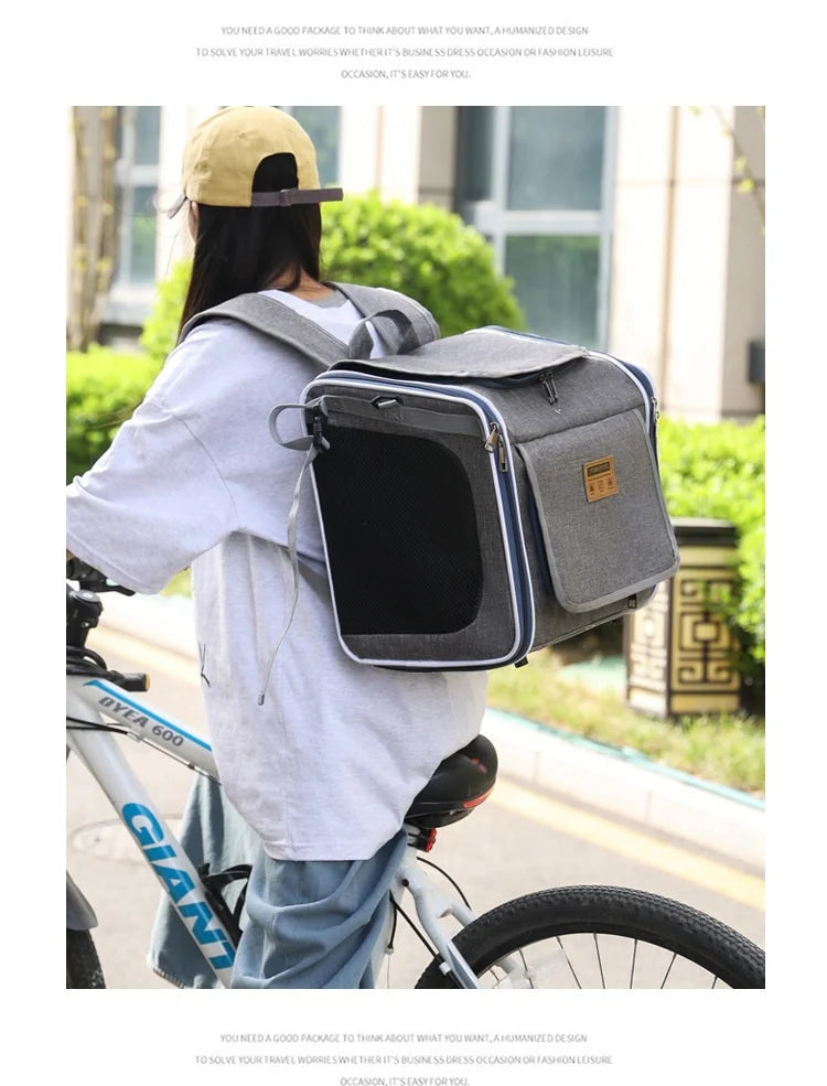 Hot High Quality Pet Bag For Outdoor Use Portable Hand-Held Backpack Nordic Style Bicycle In Car Cat Bag Dog Bag Home Goods