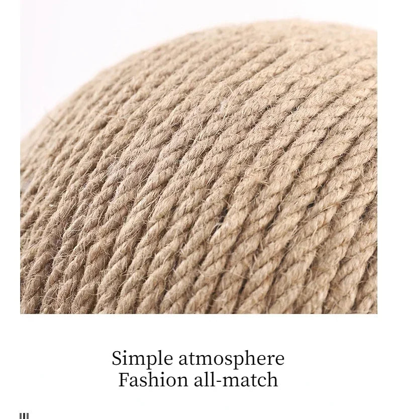 Cat Scratching Ball Wood Stand Pet Furniture Sisal Rope Ball Toys Kitten Climbing Scratcher Grinding Paws Scraper Accessories