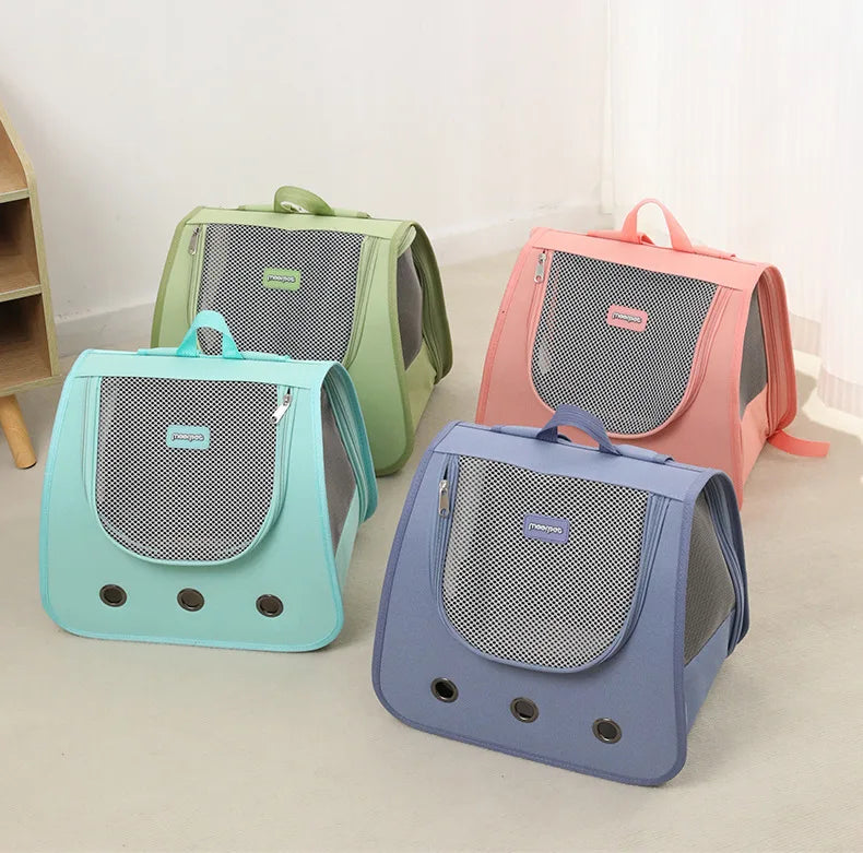 Cat bag hand-held dual shoulder two in one wear-resistant large capacity portable breathable mesh irresistible to cats