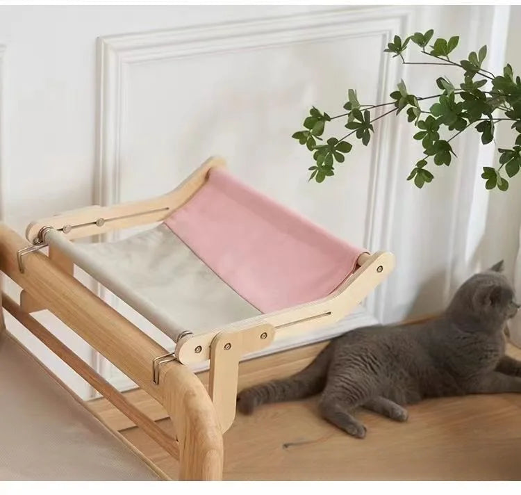 Cat Suspension Hammock Portable Detachable Comfortable Cats Sunroom Seat Cat Climbing Frame Pet Accessories Easy To Wash Cat Bed