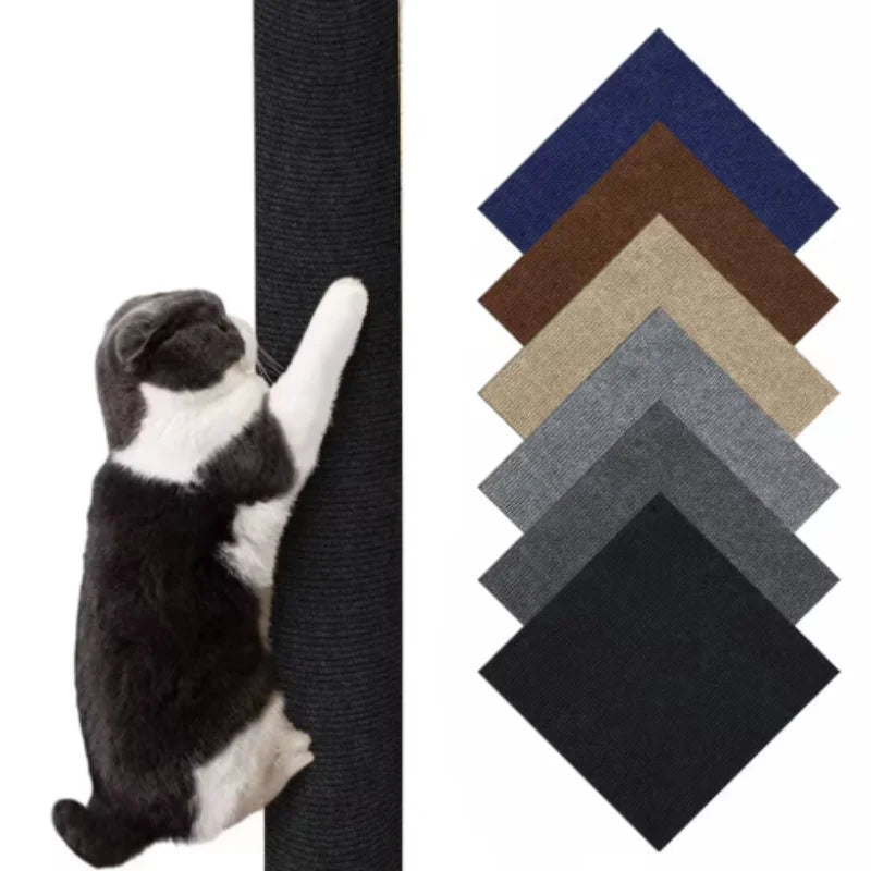 Cat Scratching Mat DIY Self-Adhesive Trimmable Carpet Cat Scratching Post Carpet for Anti-scratching Sofa Furniture Protection