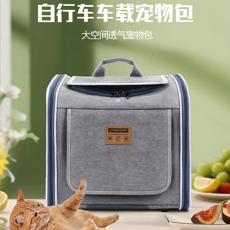 Hot High Quality Pet Bag For Outdoor Use Portable Hand-Held Backpack Nordic Style Bicycle In Car Cat Bag Dog Bag Home Goods