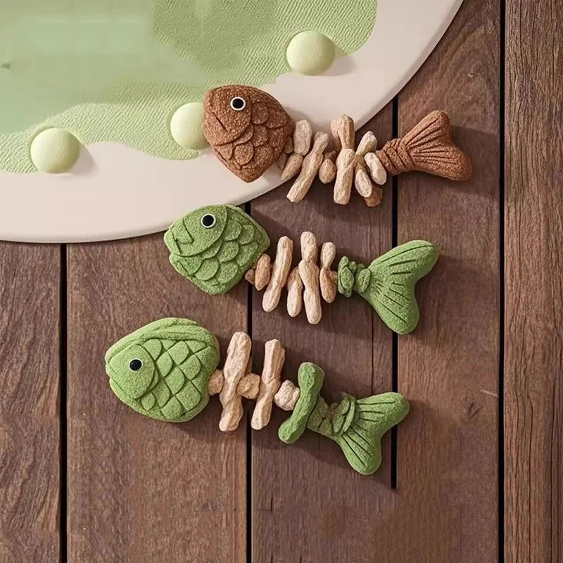 Catnip Balls Funny Fish Bone Cat Toys Lickable Snack Catnip Silvervine Kitten Chewing Cleaning Teeth Toy For Cats Pet Supplies