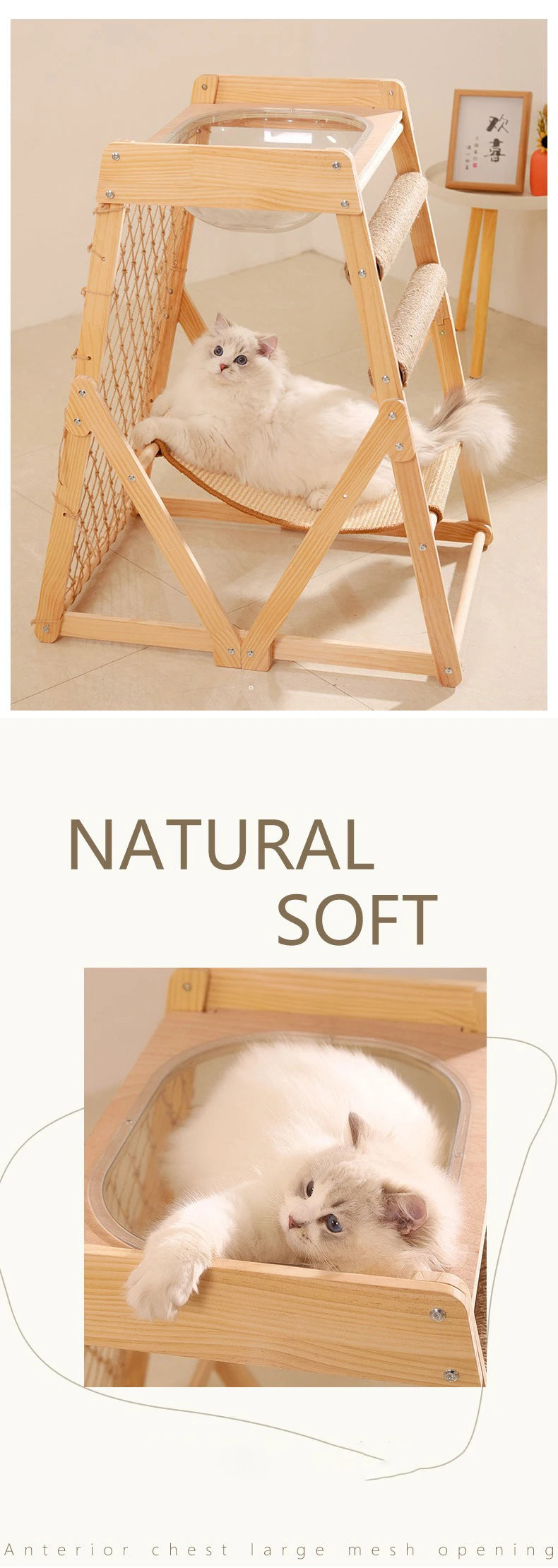 Cat Climbing Frame Space Capsule Scratching Board Hammock Sisal Wear-resistant Not Falling Chips Climbing Net Pet Supplies