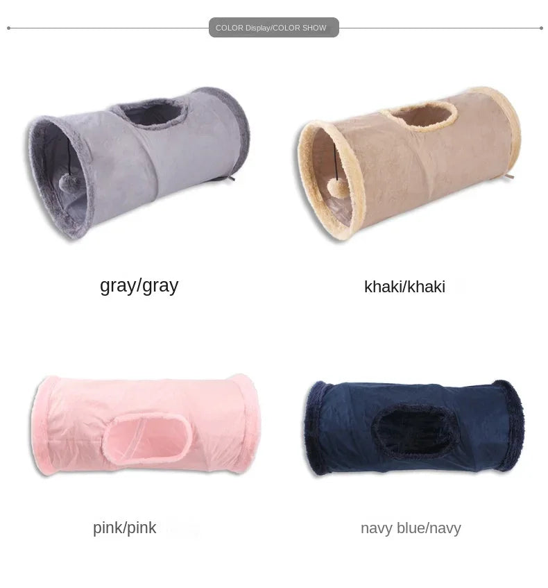 Pet Supplies Cat Tunnel Can Receive Folding Suede Cat Tunnel Cat Toy Drill Bucket. Pet Toys  Cats Toys  Pet Supplies