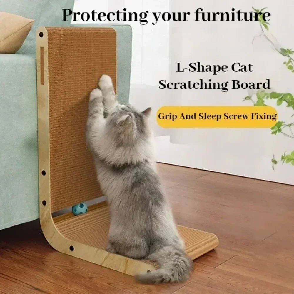 Cat Scratching Board Cat Toys  Wooden  Wear-resistant  and Scratch-resistant Post Cat Furniture Training Grinding Claw Toys Sofa