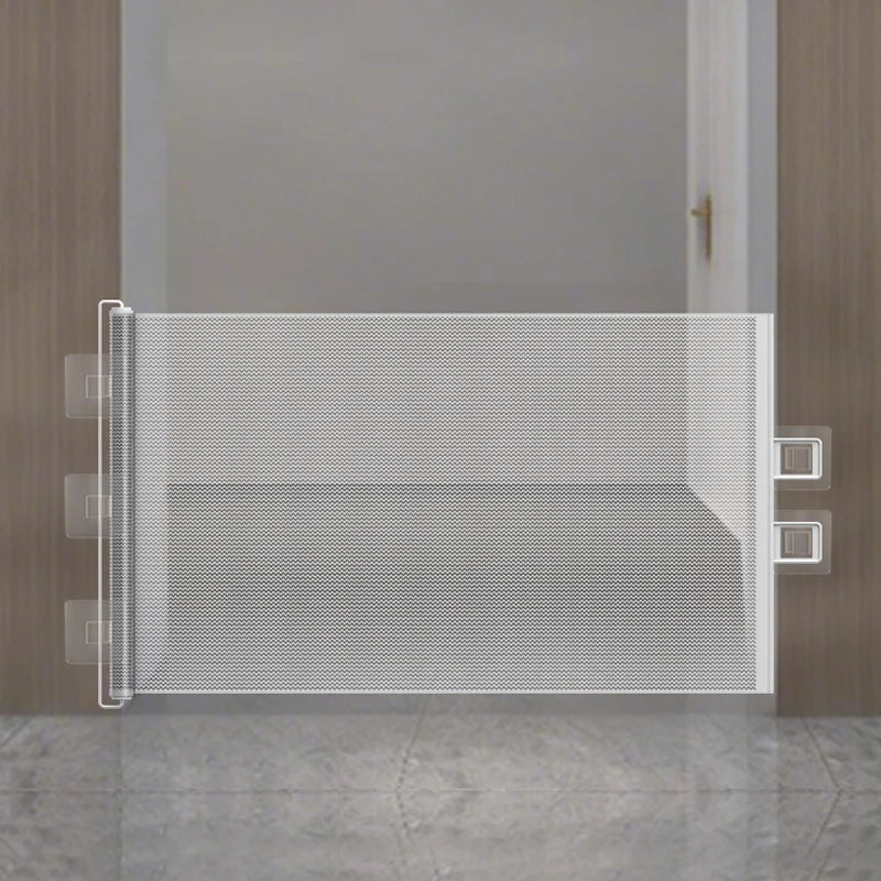 2025 Hot Retractable Pet Gate - Anti-Escape Reinforced Mesh, No-Drill Safety Barrier for Puppies/Kittens, Stairs/Hallway/Balcony