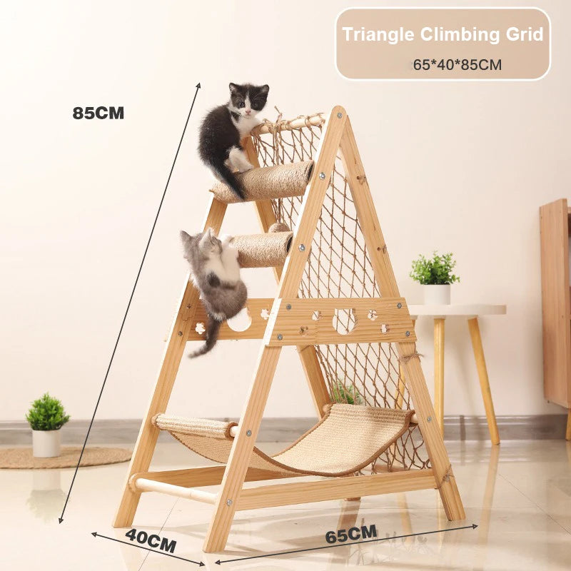 Cat Climbing Frame Space Capsule Scratching Board Hammock Sisal Wear-resistant Not Falling Chips Climbing Net Pet Supplies