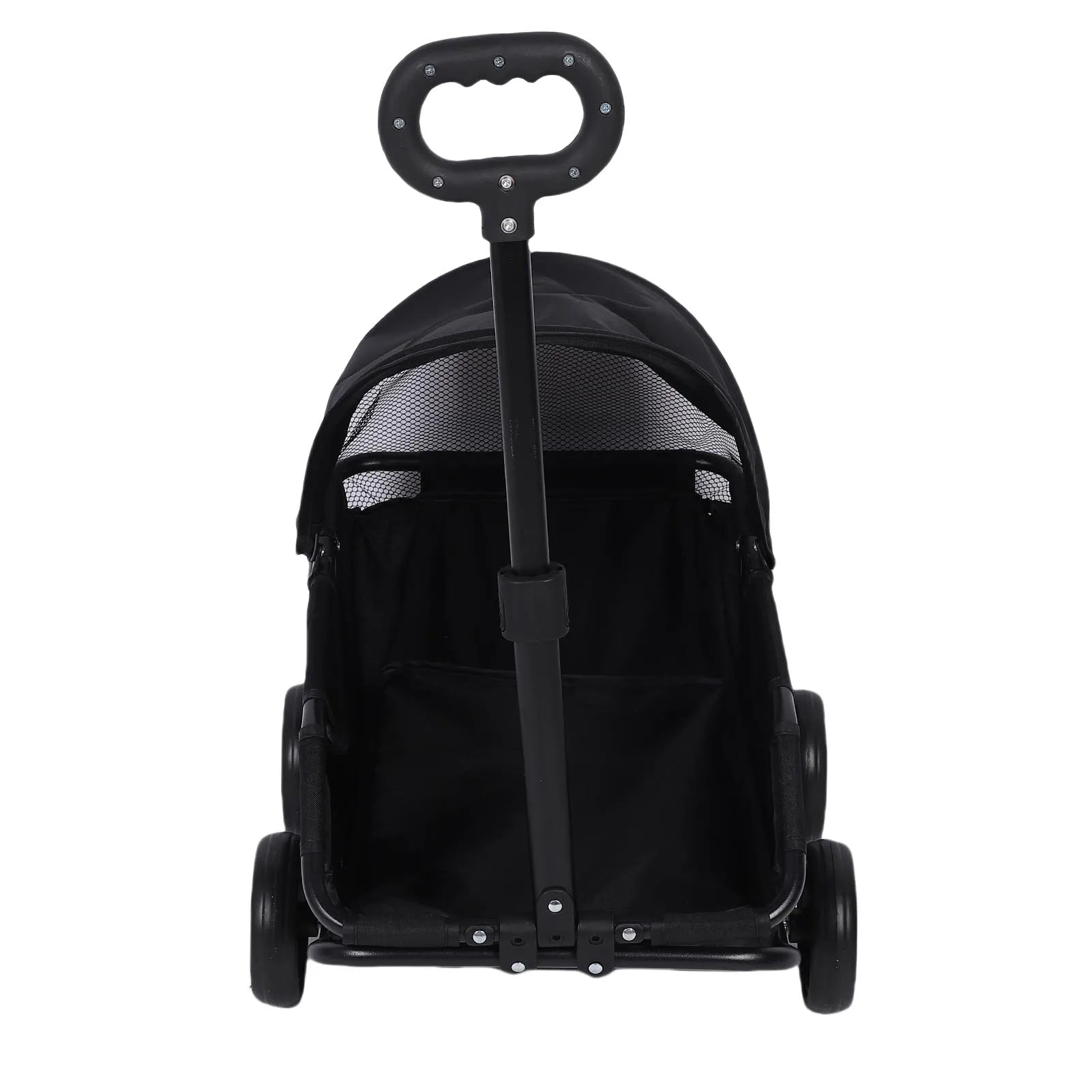 Foldable Pet Stroller with Canopy 4 Wheels Pet Strolling Cart for Small Dogs Cats Lightweight Easy Assembly Multifunctional Use