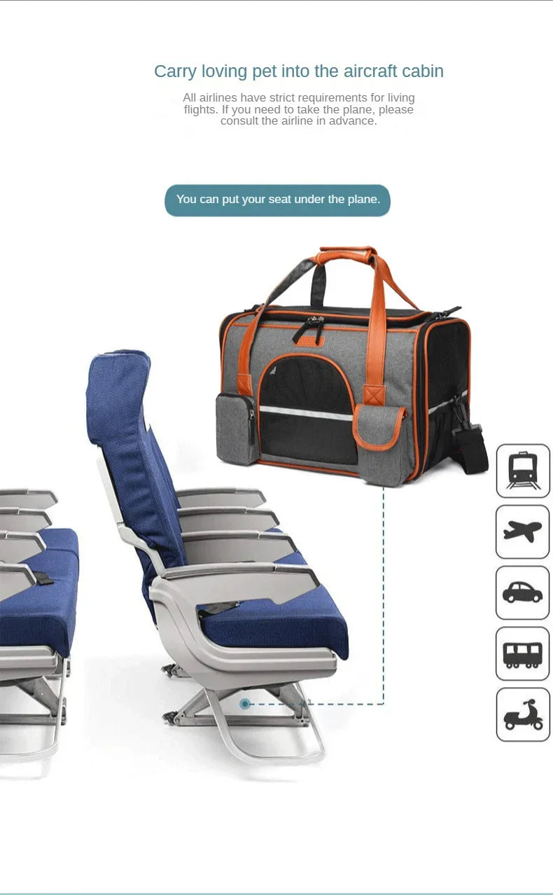 Crossbody Dog Bag Pet Backpack Crossbody Bag Solid Color Multipurpose Shoulder Bag Pet Carrier For Cats Dogs Stuff Dog Carrier