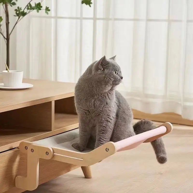 Cat Suspension Hammock Portable Detachable Comfortable Cats Sunroom Seat Cat Climbing Frame Pet Accessories Easy To Wash Cat Bed