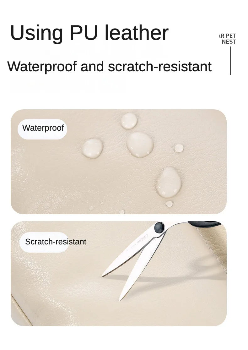 Dog Carrier Car Central Control Pet Safety Seat Dog House Cushion Pet Car Supplies Cat Mat Dog Car Seat Dog Nest PU Leather