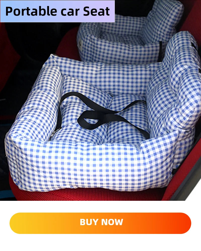 Dog Carrier Car Central Control Pet Safety Seat Dog House Cushion Pet Car Supplies Cat Mat Dog Car Seat Dog Nest PU Leather