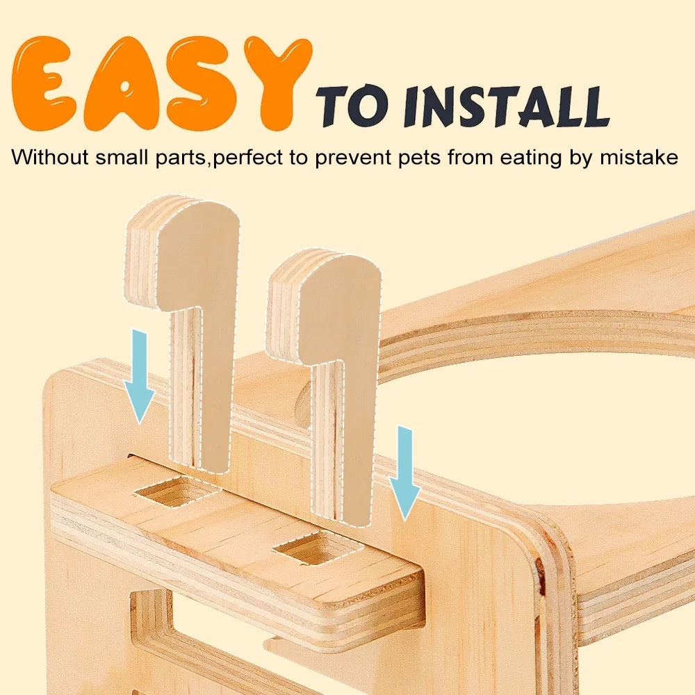 Elevated Pet Feeder Stand with 2 Stainless Steel Bowls Adjustable Tilted Design for Cats Dogs Neck Protection Easy Clean Feeding